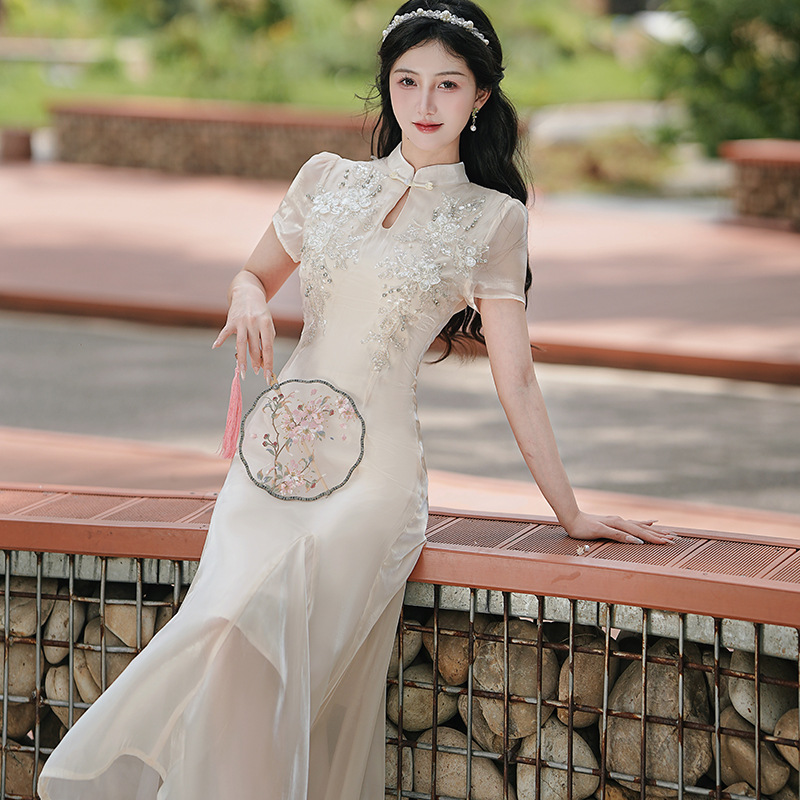 1745220762483_422136.jpg New Chinese Style Embroidered Beaded Qipao Dress for Young Women - Style 3d8a8f