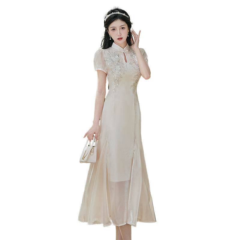 1745220762484_671542.jpg New Chinese Style Embroidered Beaded Qipao Dress for Young Women - Style 3d8a8f