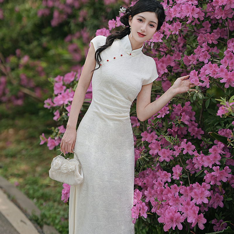 1745226367375_510523.jpg New Chinese Style Butterfly Jacquard Knit Dress