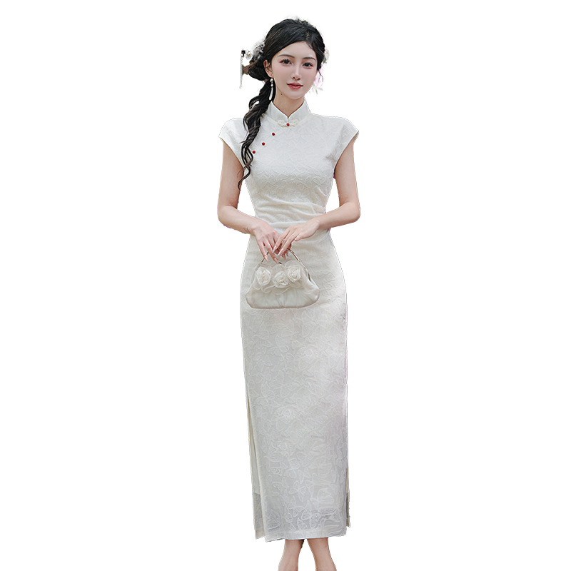 1745226367387_355629.jpg New Chinese Style Butterfly Jacquard Knit Dress