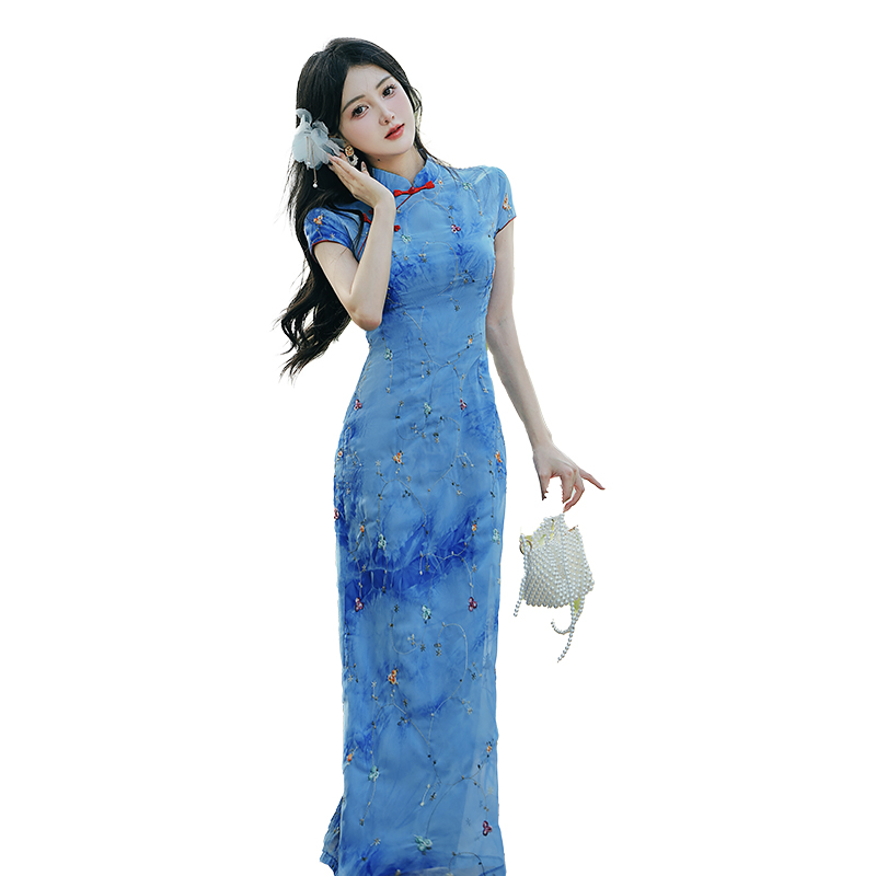 1747288762804_MtC5js.jpg New Chinese Style Embroidered Qipao Dress for Women Summer Long Dress - Style ea06b9