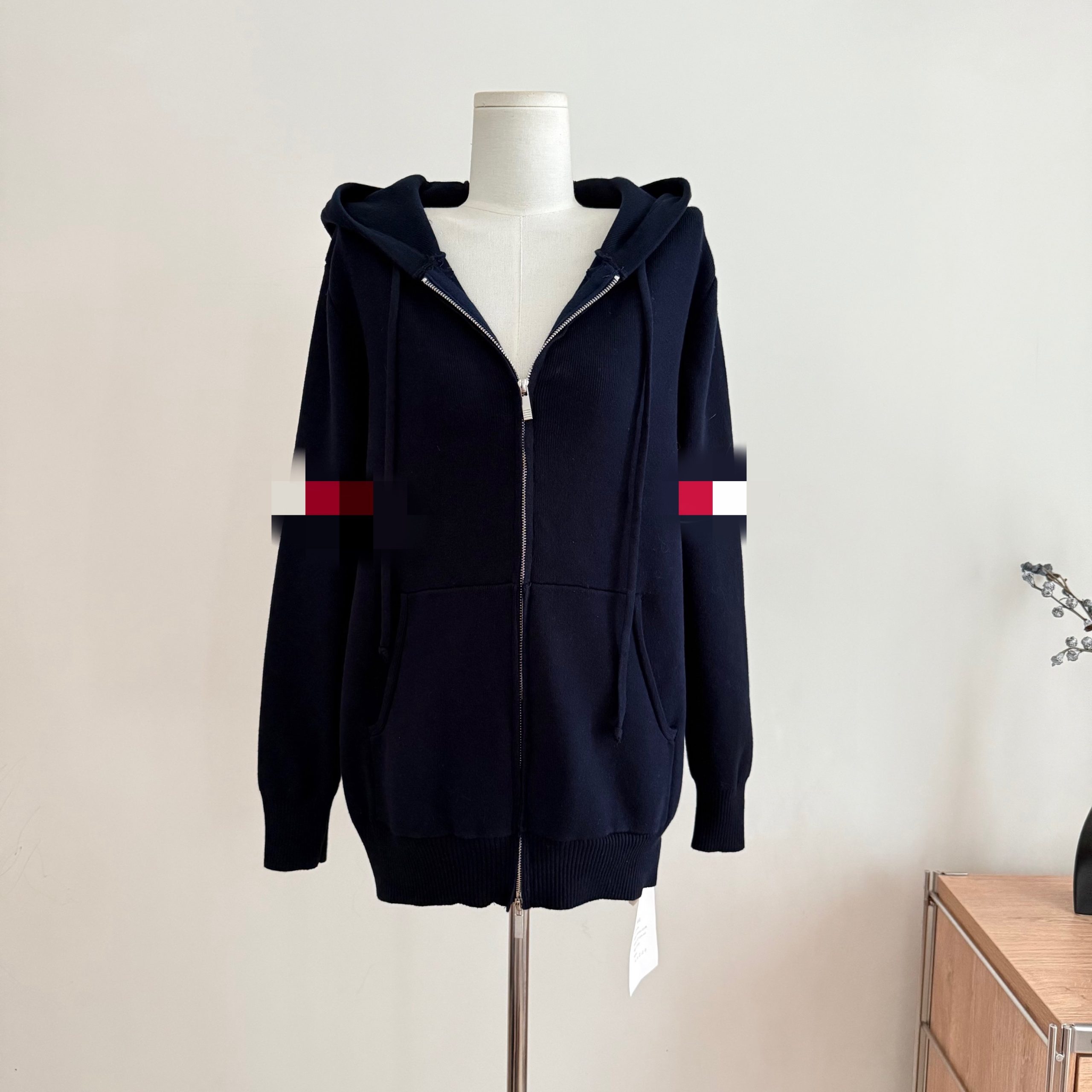 1760443636360_VoKIRQ.jpeg Sydney Academy Striped Hooded Knit Cardigan Women's Casual Loose Fit